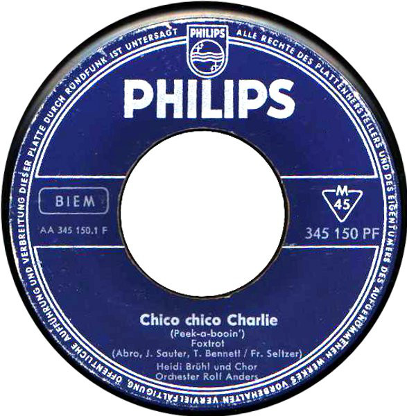 Cover Heidi Brühl - Chico Chico Charlie / Luna Lunalu, Lieber Mond (7, Single, Mono) Schallplatten Ankauf