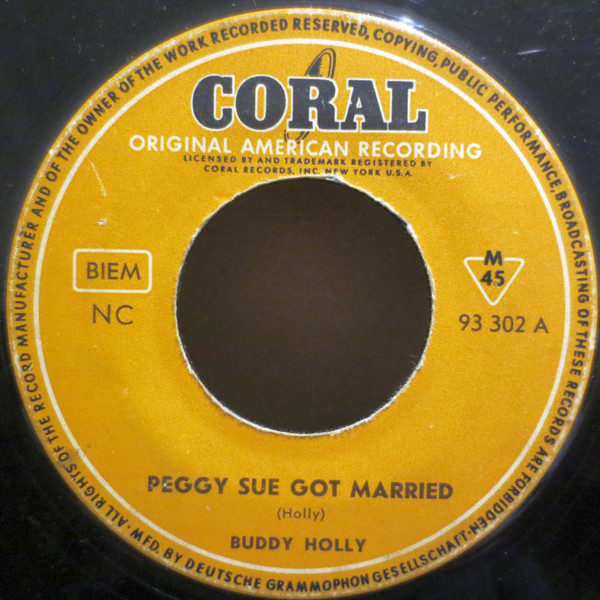 Cover Buddy Holly - Peggy Sue Got Married (7, Single) Schallplatten Ankauf