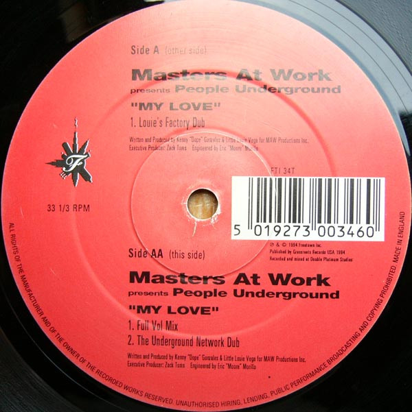 Bild Masters At Work Presents People Underground - My Love (12) Schallplatten Ankauf