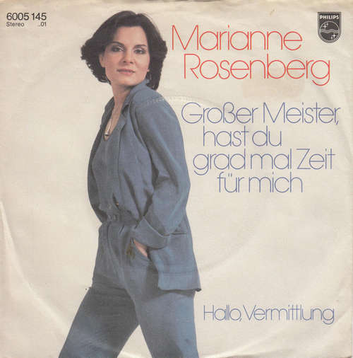 Cover Marianne Rosenberg - Großer Meister, Hast Du Grad Mal Zeit Für Mich (7, Single) Schallplatten Ankauf
