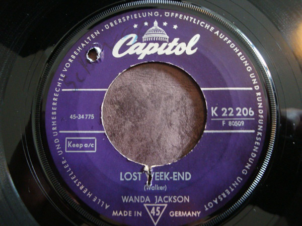 Cover Wanda Jackson - Lost Week-End (7, Single) Schallplatten Ankauf