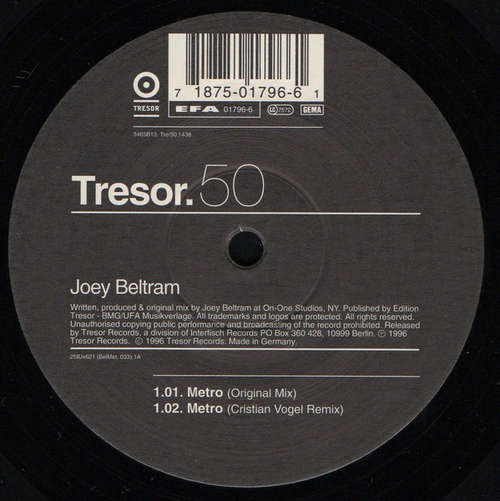 Cover Joey Beltram - Metro (12) Schallplatten Ankauf