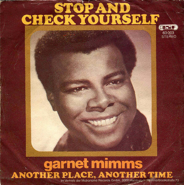 Cover Garnet Mimms - Stop And Check Yourself (7, Single) Schallplatten Ankauf