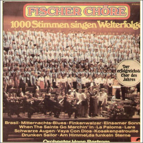 Cover Fischer Chöre / Orchester Hans Bertram - 1000 Stimmen Singen Welterfolge (LP, Album) Schallplatten Ankauf