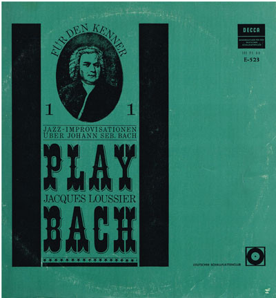 Cover Jacques Loussier - Play Bach 1 (LP, Mono, Club) Schallplatten Ankauf