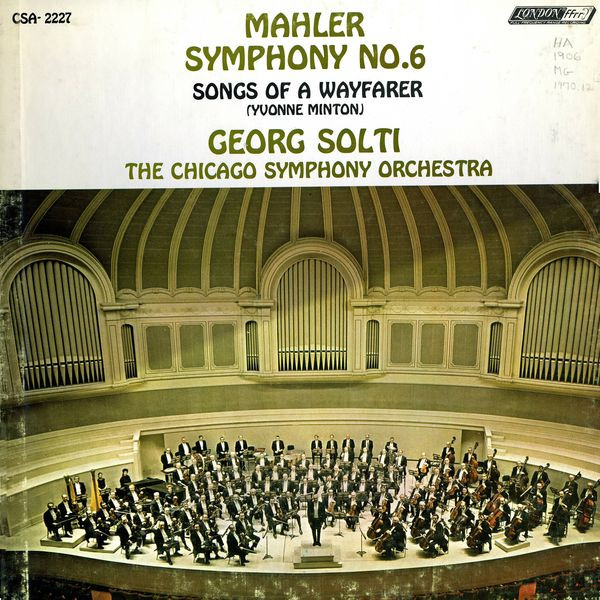 Cover Mahler*, Yvonne Minton, Georg Solti, The Chicago Symphony Orchestra - Symphony No. 6 / Songs Of A Wayfarer (2xLP + Box) Schallplatten Ankauf