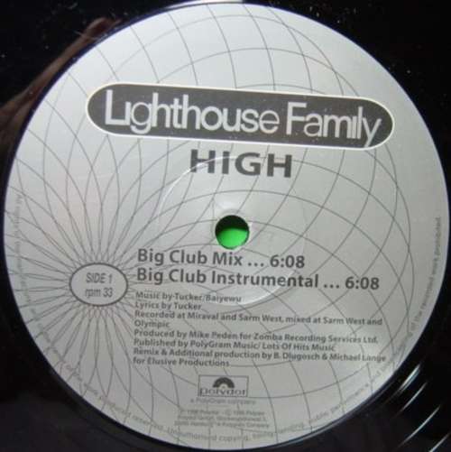 Cover Lighthouse Family - High (Remixes By Boris Dlugosch And Michael Lange) (12) Schallplatten Ankauf