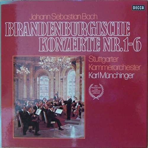Cover Johann Sebastian Bach, Stuttgarter Kammerorchester, Karl Münchinger - Brandenburgische Konzerte Nr. 1-6 (2xLP + Box) Schallplatten Ankauf