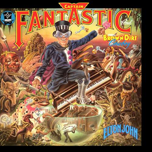 Cover Elton John - Captain Fantastic And The Brown Dirt Cowboy (LP, Album, Glo) Schallplatten Ankauf