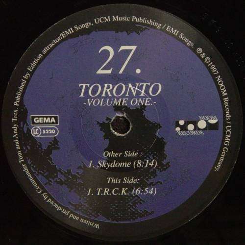 Cover Toronto - Volume One (12) Schallplatten Ankauf