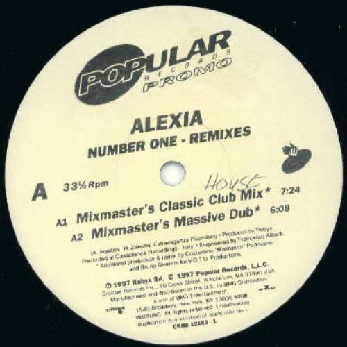 Cover Alexia - Number One (Remixes) (12, Promo) Schallplatten Ankauf