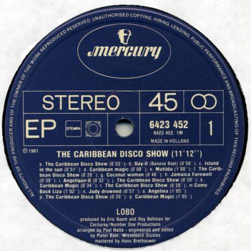Cover Lobo - The Caribbean Disco Show (12, EP, Single) Schallplatten Ankauf