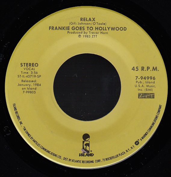 Cover Frankie Goes To Hollywood - Relax / Two Tribes (7) Schallplatten Ankauf