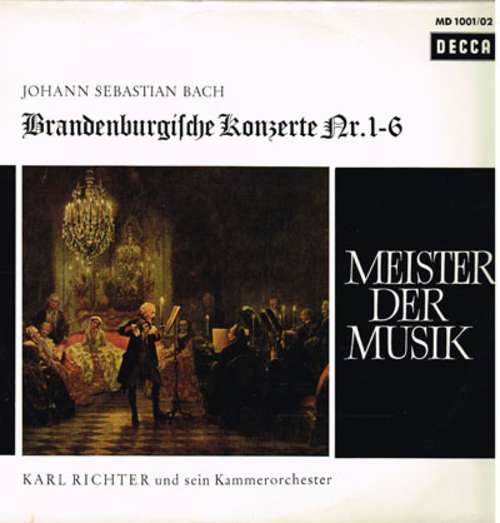 Cover Johann Sebastian Bach, Karl Richter Und Sein Kammerorchester - Brandenburgische Konzerte Nr. 1-6 (2xLP, Gat) Schallplatten Ankauf