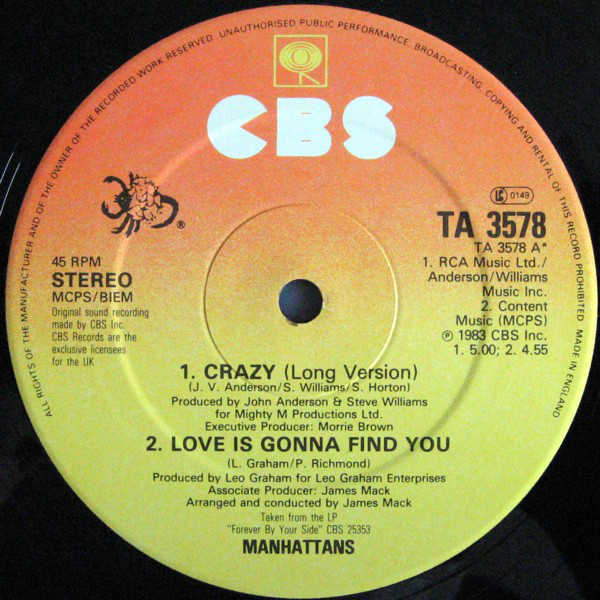 Cover Manhattans - Crazy (12, Single) Schallplatten Ankauf