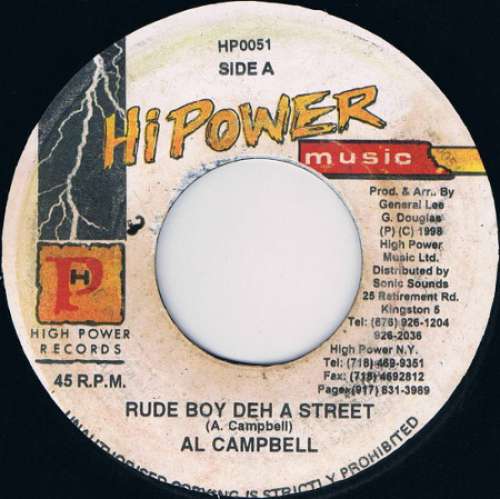 Cover Al Campbell - Rude Boy Deh A Street (7, Single) Schallplatten Ankauf