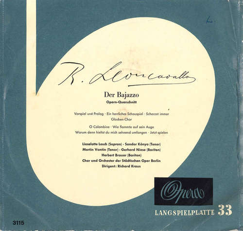 Bild R. Leoncavallo* - Der Bajazzo (Opern-Querschnitt) (10, Mono) Schallplatten Ankauf