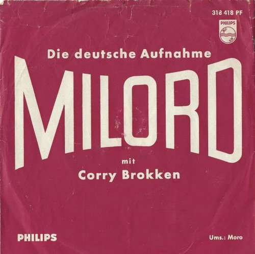 Cover Corry Brokken - Milord (7, Single, Mono) Schallplatten Ankauf