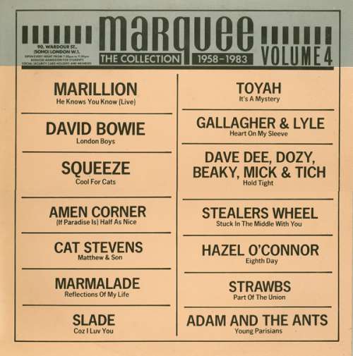 Cover Various - Marquee - The Collection 1958-1983, Volume 4 (LP, Comp) Schallplatten Ankauf