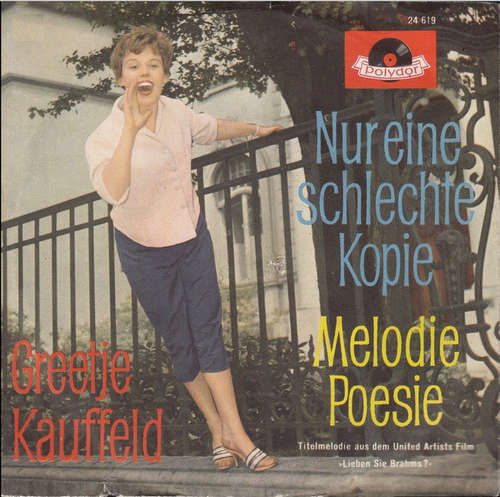 Cover Greetje Kauffeld - Nur Eine Schlechte Kopie / Melodie Poesie (7, Single, Mono) Schallplatten Ankauf