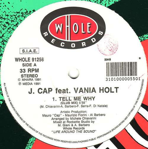 Cover J. Cap Feat. Vania Holt - Tell Me Why (12) Schallplatten Ankauf