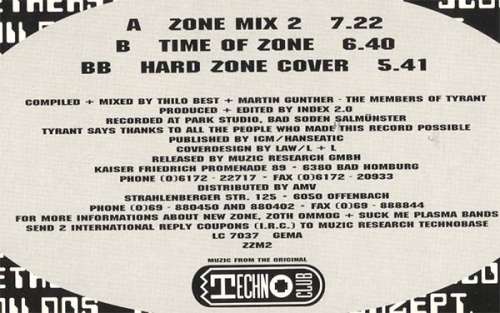 Cover Tyrant (3) - Zone Mix 2 (12) Schallplatten Ankauf