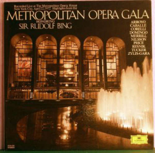 Cover Various - Highlights From Metropolitan Opera Gala Honouring Sir Rudolf Bing (LP, Comp, Gat) Schallplatten Ankauf
