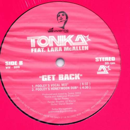 Cover Tonka* Feat. Lara McAllen - Get Back (12) Schallplatten Ankauf