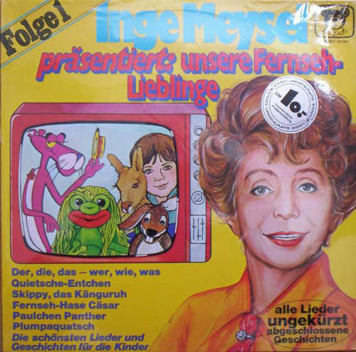 Cover Inge Meysel - Inge Meysel Präsentiert: Unsere Fernsehlieblinge, Folge 1 (LP, Album) Schallplatten Ankauf
