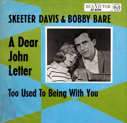 Cover Skeeter Davis & Bobby Bare - A Dear John Letter / Too Used To Being With You (7, Single) Schallplatten Ankauf