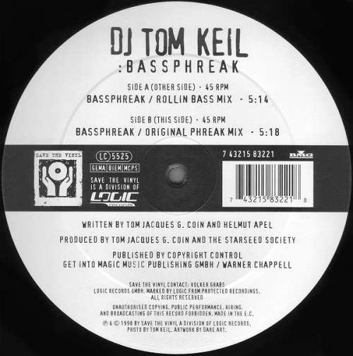 Cover DJ Tom Keil* - Bassphreak (12) Schallplatten Ankauf