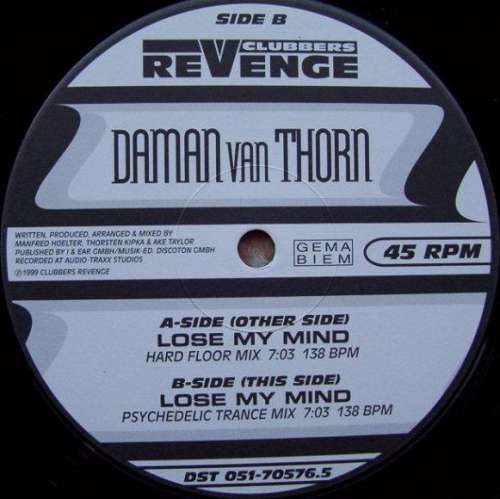 Cover Daman van Thorn - Lose My Mind (12) Schallplatten Ankauf