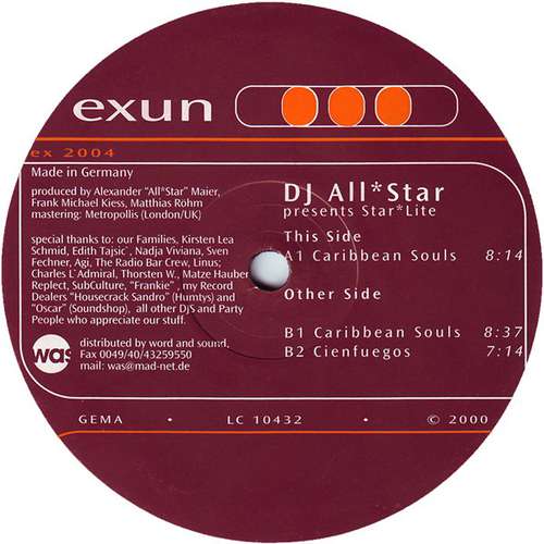 Cover DJ All*Star - Caribbean Souls (12) Schallplatten Ankauf