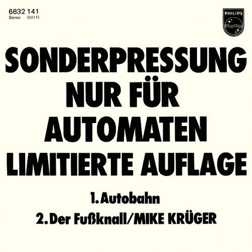 Cover Mike Krüger - Autobahn (7, Single, Ltd) Schallplatten Ankauf