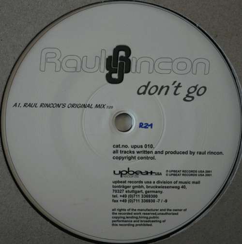 Cover Raul Rincon Pres. The Glamour Lessons - Don't Go (12) Schallplatten Ankauf