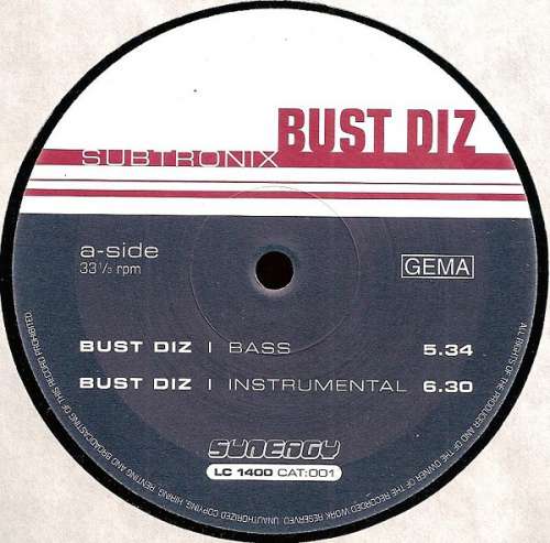 Cover Subtronix (2) - Bust Diz (12) Schallplatten Ankauf