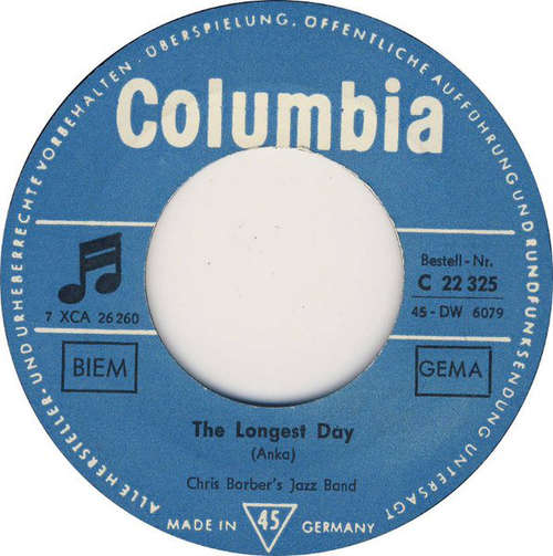 Cover Chris Barber's Jazz Band - The Longest Day  (7, Single) Schallplatten Ankauf