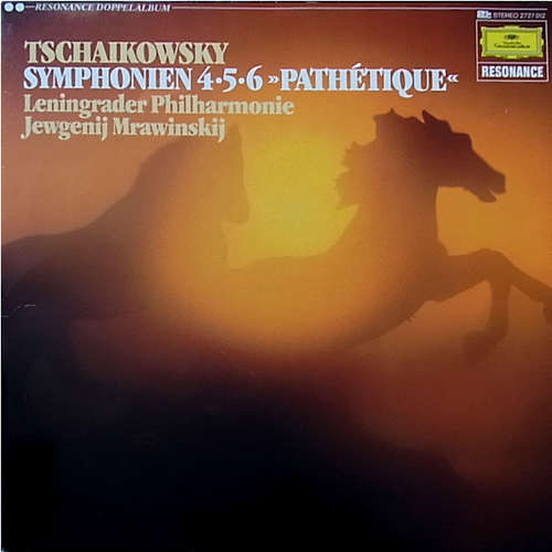 Cover Tschaikowsky* – Leningrader Philharmonie*, Jewgenij Mrawinskij* - Symphonien 4 · 5 · 6 »Pathétique« (2xLP, Comp, RE) Schallplatten Ankauf