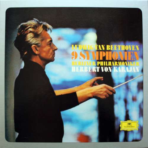 Cover Ludwig van Beethoven - Berliner Philharmoniker, Herbert von Karajan - 9 Symphonien (8xLP, Album + Box) Schallplatten Ankauf