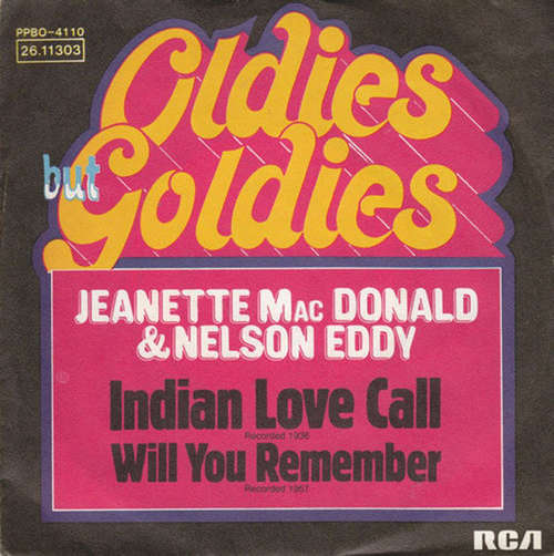 Cover Jeanette MacDonald & Nelson Eddy - Indian Love Call / Will You Remember (7, Single) Schallplatten Ankauf