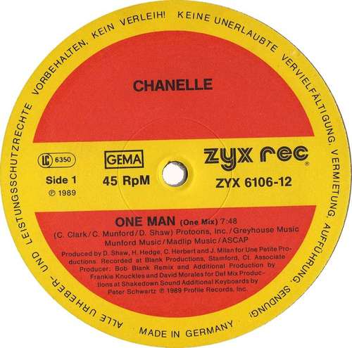 Bild Chanelle - One Man (12) Schallplatten Ankauf