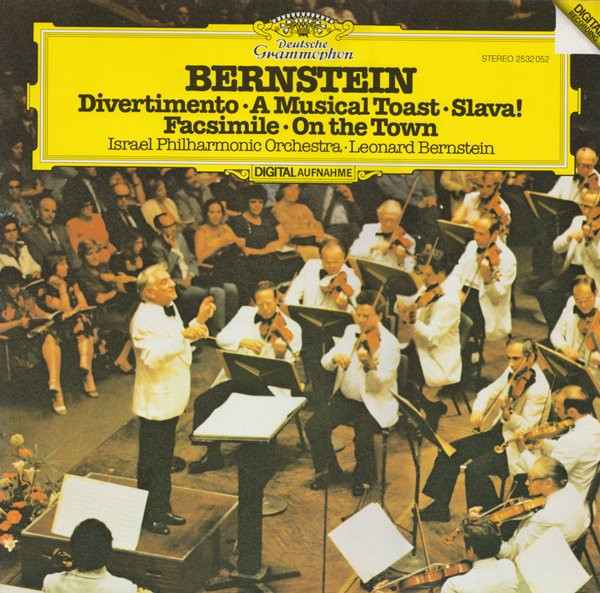 Cover Leonard Bernstein, Israel Philharmonic Orchestra - Divertimento • A Musical Toast • Slava! • Facsimile • On The Town (LP) Schallplatten Ankauf