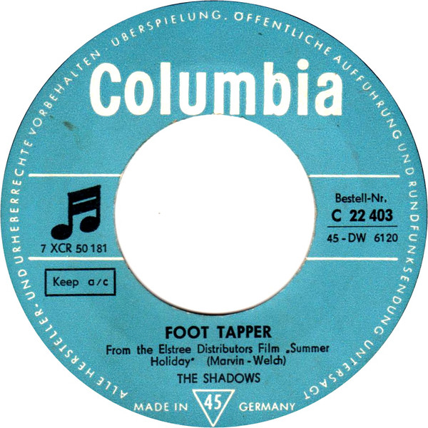 Cover The Shadows - Foot Tapper (7, Single) Schallplatten Ankauf