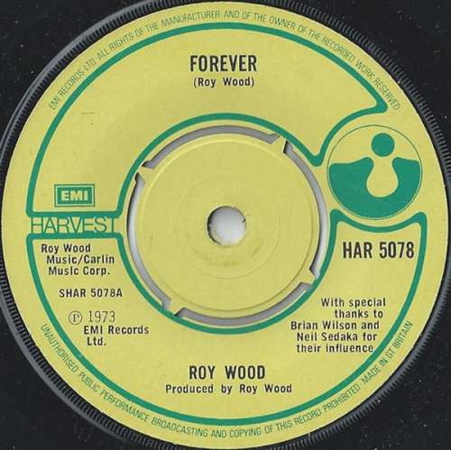 Cover Roy Wood - Forever (7, Single) Schallplatten Ankauf