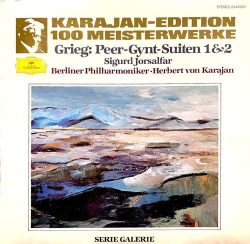 Cover Grieg*, Berliner Philharmoniker ● Herbert Von Karajan - Peer-Gynt-Suiten 1 & 2 / Sigurd Jorsalfar (LP, Album, RE) Schallplatten Ankauf