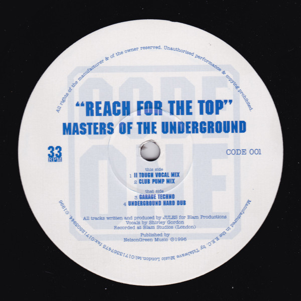 Cover Masters Of The Underground - Reach For The Top (12) Schallplatten Ankauf