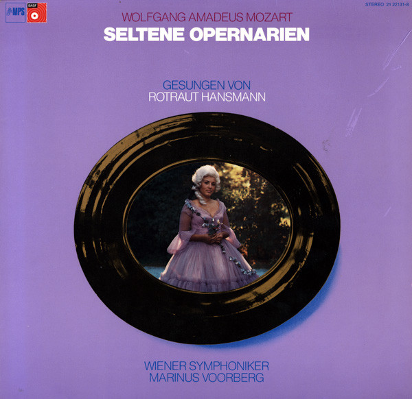 Cover Wolfgang Amadeus Mozart, Rotraut Hansmann*, Wiener Symphoniker, Marinus Voorberg - Seltene Opernarien Gesungen Von Rotraut Hansmann (LP, Album) Schallplatten Ankauf