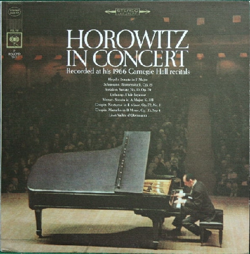 Cover Vladimir Horowitz - Horowitz In Concert (Recorded At His 1966 Carnegie Hall Recitals) (2xLP, Pit) Schallplatten Ankauf