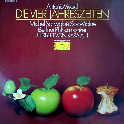 Cover Antonio Vivaldi / Michel Schwalbé , Solo-Violine, Berliner Philharmoniker, Herbert Von Karajan - Die Vier Jahreszeiten (LP, Club) Schallplatten Ankauf