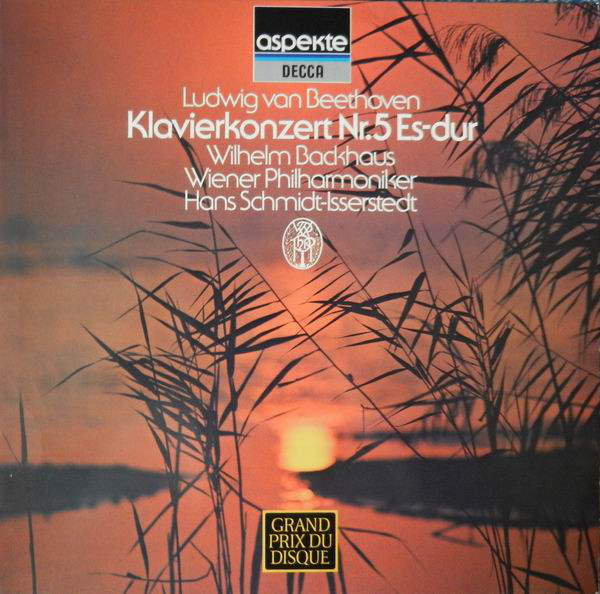 Cover Ludwig van Beethoven / Wilhelm Backhaus / Wiener Philharmoniker / Hans Schmidt-Isserstedt - Klavierkonzert Nr. 5 Es-Dur (LP, Album) Schallplatten Ankauf